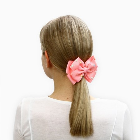 Outlet. Hair bow on a hairpin, 11.5 cm, kitty Marie-3