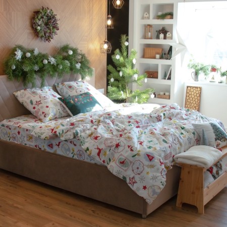 Bed linen Ethel 1.5 joint venture “Winter vintage” 143*215 cm, 150*214 cm, 70*70 cm -2 pcs-4