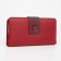 Women's wallet on the button, burgundy color