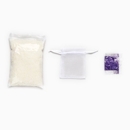 Aromasash with your own hands. Set for creating an aromatic figure made of soy wax "flowers with sparkles"-3