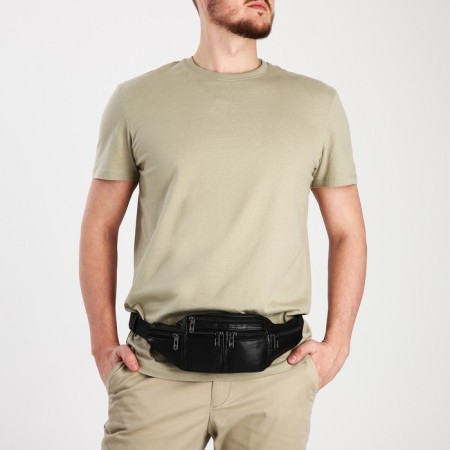 Lightning waist bag, black color-3