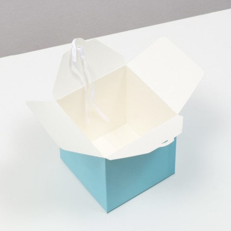 Blue folding box, 14 x 14 x 14 cm-2