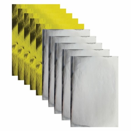 A set of colored coated paper, A4, 10 sheets (5 gold+5 silver), self -adhesive-3