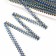 Blue braid with gold along the edge, 1.5 cm, winding 50 m