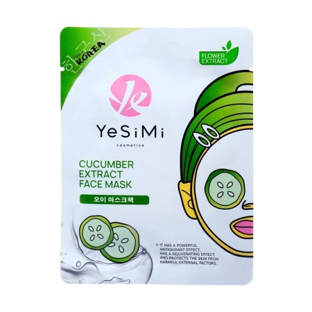 YESIMI fabric mask with cucumber extract, 25 ml