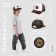 Baby cap for a boy Wild West, brown color, rr 52-54, 5-7 years old