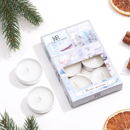 A set of tea candles of aromatic "Winter Forest", 6 pcs