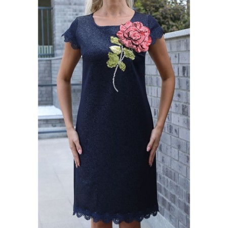 Female dress, size 44, blue color-10
