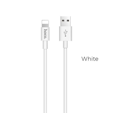 Hoco X23, Lightning cable - usb, 2 a, 1 m, tpe braid, white-2