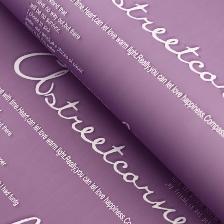 Matte Flower Film "News Love", purple, 60 x 60 cm-1