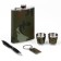 Gift set 5 in 1 "khaki": a flask 270 ml, a pen, keychain, 2 piles