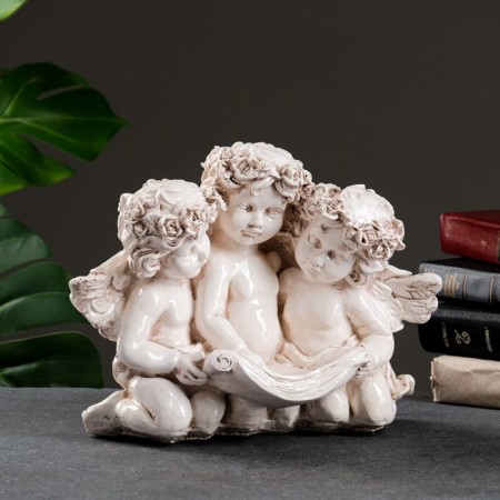 Figure "Triple Angel" aged 16x28x22cm