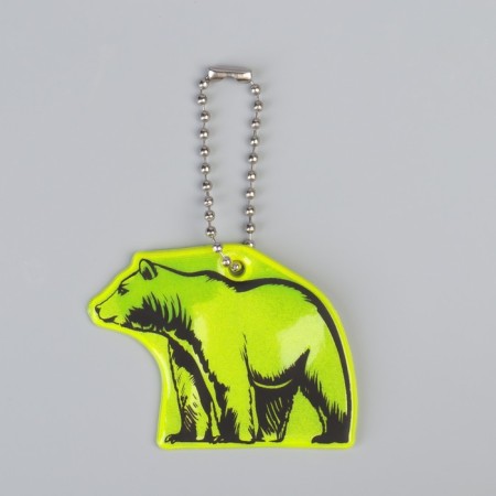 The reflective element "Bear", bilateral, 5.5 × 4.2 cm, color mix-2