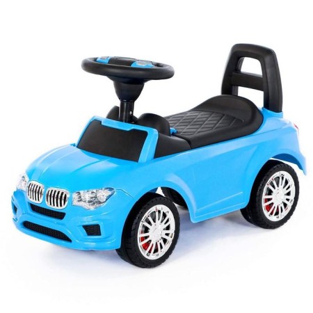 Supercar roller skate car No. 5 with a sound signal, blue color
