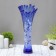 Vase "Coral" H 380 mm. from blue glass (manual painting) Fig. No. 3 (Bel.)