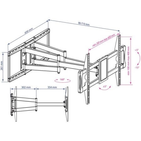 Kromax Atlantis-70 Black 32 "-75" Max. 101kg, Potnoi-V 107047-3