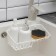 Holder suspended on the suction cups, 23.6 × 12.5 × 7.9 cm, white color