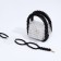 Bag-clate on magnet, long belt, white color