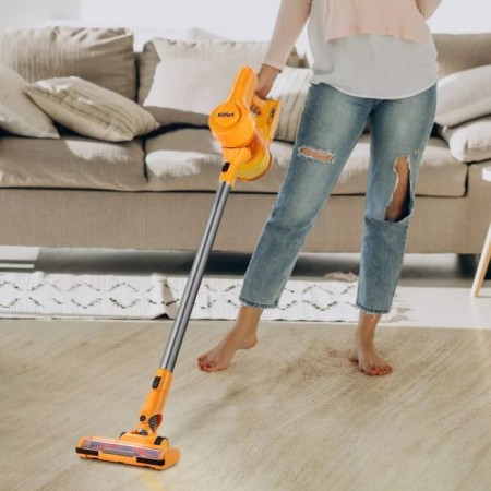 Vacuum cleaner KitFort KT-5251, vertical, 120 watts, 0.8 l, orange-1