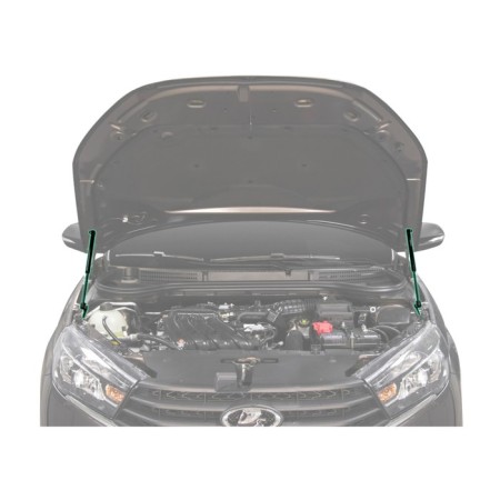Газовые упоры капота Pneumatic, Lada Vesta 2015-н.в., 2 шт., KU-LD-VS00-00-3