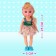 Classic "Olya" doll in a dress, mix