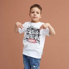 T-shirt Children's Avengers, height 110-116, white