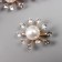 Decor for creativity Metal "Flower-dry" gold, pearls, rhinestones 2.3x2.3x0.8 cm