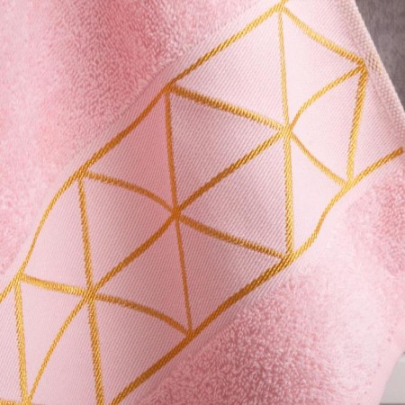 Trick "rhombus" pink 50x90 cm, 100% cotton, 370g/m2-1