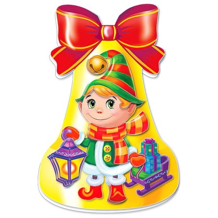 Set for the manufacture of the postcard "New Year's bell. Dwarf "-1