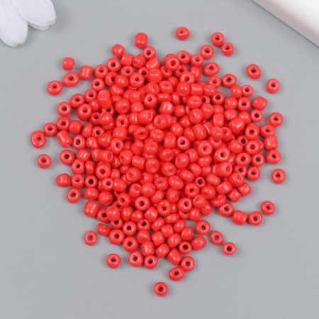 Glass beads 6/0 "red" bright 450 g-1