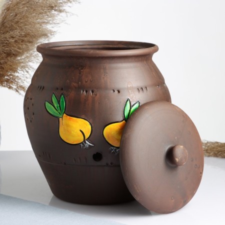 Bank for storing onions 5 l, painting, hammering-5