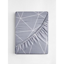 The sheet on the elastic band night is tender, stump, size 160x200x20 cm, color gray color
