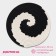 Serving napkin on the table "Hypnosis", d = 38 cm, black and white color