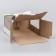Box for cake 2 windows, with handles, white, 23 x 23 x14 cm
