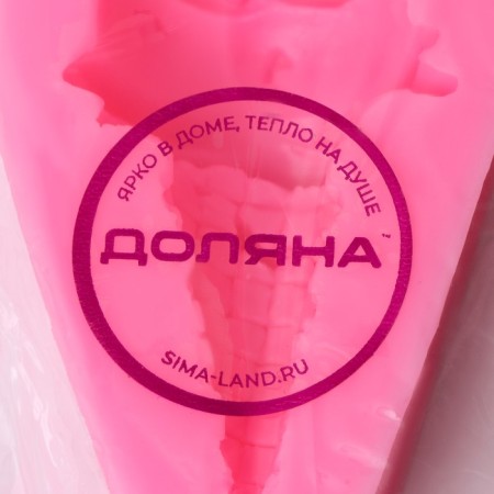 Mold Dolyana "Horn", silicone, 9.2 × 6 × 1.5 cm, pink color-5