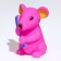 Brying toy "mouse" for dogs, 9 cm, pink
