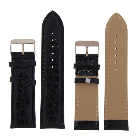 Solomon watch strap, 24 mm, eco-leather, L-20 cm, black-1