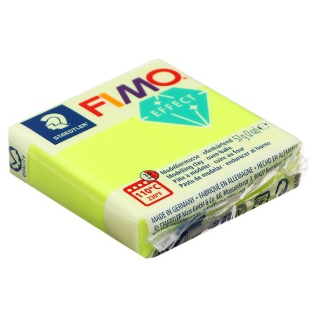 Plastic - polymer clay, 57 g, Neon Effect, yellow-1