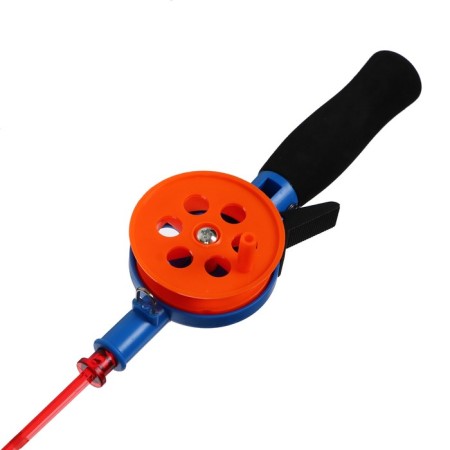 Winter fishing rod, neoprene pen, length 33 cm, orange color, HFB-34-4