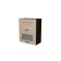 Cabinet with a hinged door and window, 60x30x72 cm, wenge, quad oak sonoma, wind oak dowel