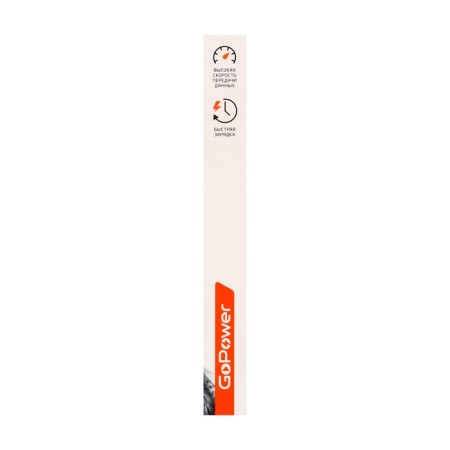 Gopower GP02L, Lightning - USB, 2.4 A, 1 m, data transfer, nylon, red-6