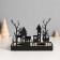 Climber Metal, wood on 2 candles "deer and houses" d = 4 cm 7.5x18x14 cm