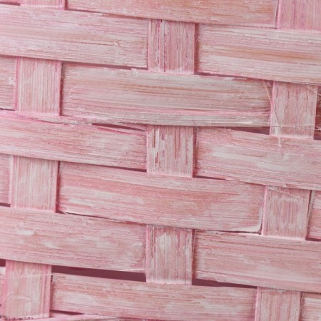 Wicker basket, 26 x 13 x 11 cm, pink, bamboo-4