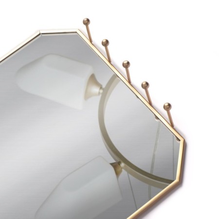 Wall mirror "geometry", mirror surface 19.3 × 24.4 cm, golden color-4