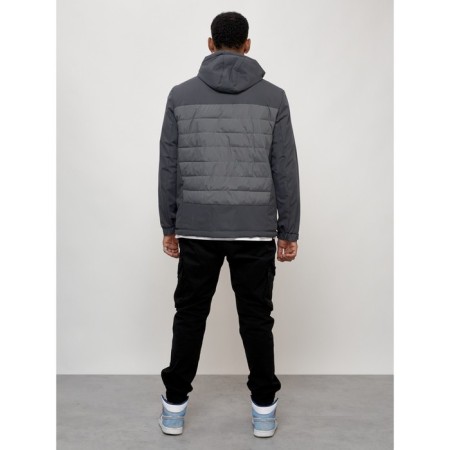 Male spring jacket, size 48, dark gray color-3