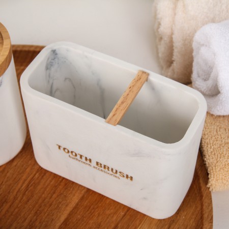 A set of accessories for the bathroom "Style", 4 items (soap dish, soap dispenser, 2 glasses), white color-2