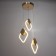 Lamp Bayerlux 1794/3 LED 72W 3000k gold 43x43x23-123cm
