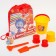 Sanding set of fixtures "Simka and Nolik": bucket 1 l, rake, scoop, 3 molds, in a backpack