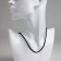 Leather lace d = 3 mm, 45 cm, black color, pigtail