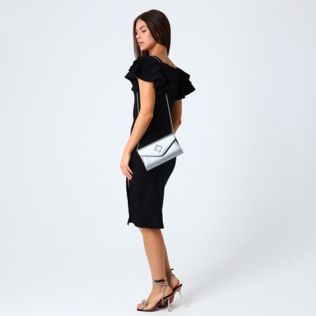 Female bag on a magnet, silver color-6